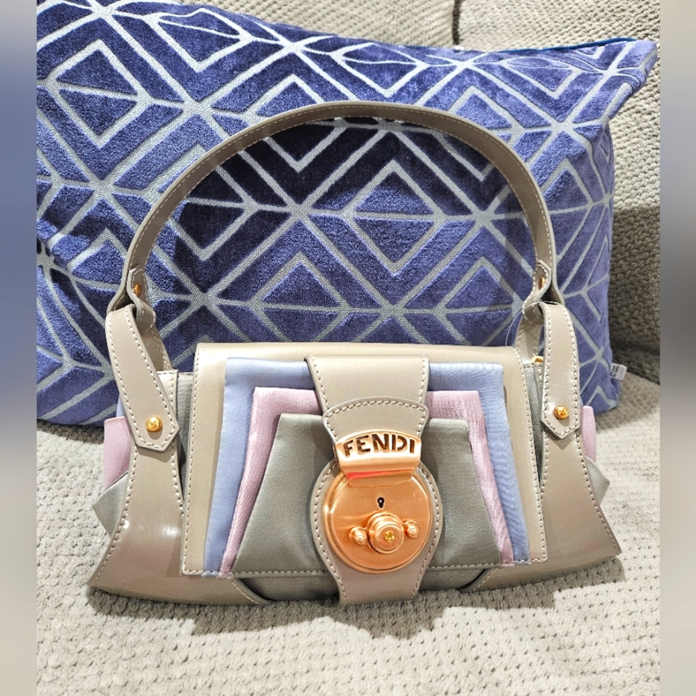 Fendi Baguette Bag Leather Metallic Silk Compilation Y2K